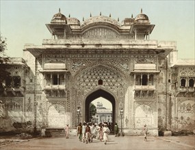 Jeypore, Jaipur. Maharajah's Palace, India, digitally restored reproduction from a 19th century