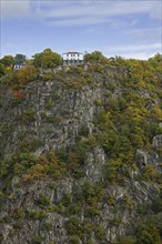 View over the Hexentanzplatz, Witches' Dance Floor in the Harz mountains, Thale, Saxony-Anhalt,