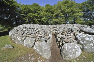 Prehistoric Burial Cairns of Balnuaran of Clava, also called Clava Cairns at the Scottish