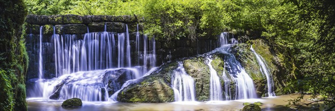 Geratser waterfall, near Rettenberg, Allgäu, Bavaria, Germany, Europe