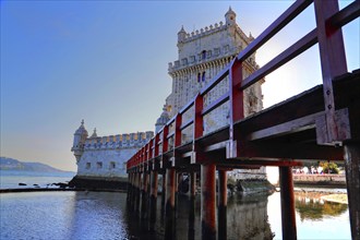 Lisbon, Belem Tower at sunset