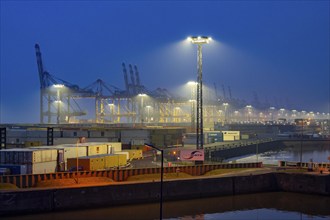 EUROGATE Container Terminal in the overseas harbour of Bremerhaven, Lower Saxony, Germany, Europe