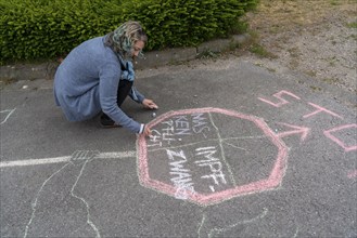 Demonstration against the restrictions in the Corona crisis, anti-vaccination, protest against