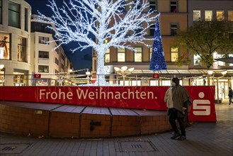 The city centre of Duisburg, shopping street Königstraße, on the day of the opening of the