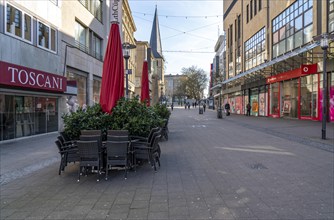 Effects of the coronavirus pandemic in Germany, Essen, empty shopping street, Kettwiger Straße