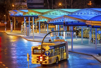 Ruhrbahn trams, at Essen-Steele S-Bahn station, interface between rail transport and tram and bus