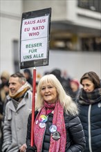 Demo by the group North Rhine-Westphalia Erwacht, a mixture of anti-vaccination activists, lateral