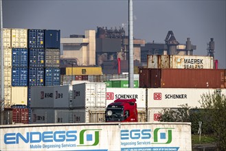 Port of Duisburg Ruhrort, DeCeTe, Duisburger Container-Terminal, container loading, loading and