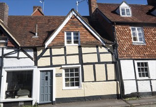 Historic buildings in Silverless Street, Marlborough, Wiltshire, England, United Kingdom, Europe