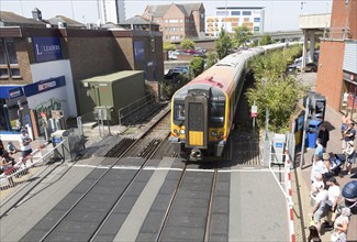 South West Trains Class 444 Siemens Desiro train, Poole, Dorset, England, UK