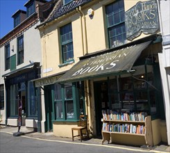 Secondhand and antiquarian book shop in the town of Holt, north Norfolk, England, United Kingdom,