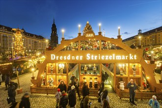 The Dresden Striezelmarkt is a Christmas market in Dresden. It has been held in Advent since 1434,