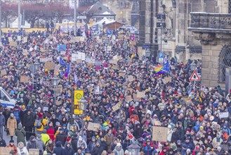 Several thousand people protested on Sunday in Dresden and elsewhere, against the AfD and in favour