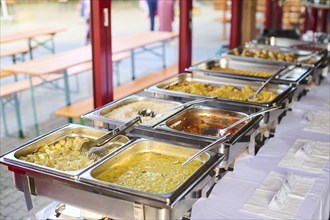 Vegan food on a marriage buffet, Bavaria, Germany, Europe