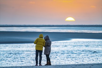 West beach, beach walk, beach, island, East Frisia, winter, season, autumn, Lower Saxony, Germany,