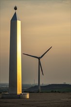 Evening atmosphere on the Hoheward spoil tip, the largest spoil tip in the Ruhr area, between