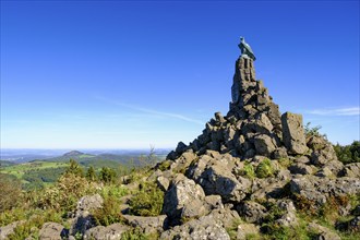 Aviation memorial, Wasserkuppe, Rhön, district of Fulda, Hesse, Germany, Europe