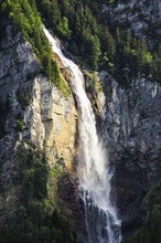 Oltschibach Falls, waterfall in the Bernese Alps, Switzerland, Europe