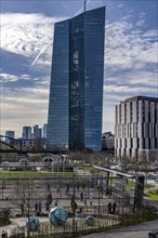 Building of the European Central Bank, ECB, on the Main in Frankfurt, Hesse, Germany, Europe