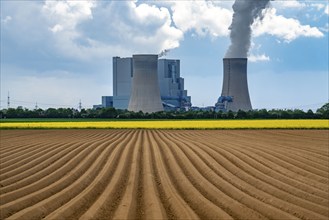 Neurath lignite-fired power station, near Grevenbroich, RWE Power AG, Rhenish lignite mining area,