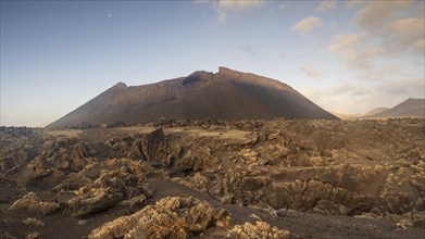 El Cuervo volcano at sunrise, Lanzarote, Canary Islands, Spain, Europe