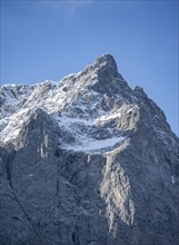 Rocky, steep summit of the Spritzkarspitze, Karwendel Mountains, Alpenpark Karwendel, Tyrol,