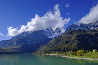 Molveno Lake, Lago di Molveno, Trentino, Italy, Europe