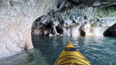 Capillas de Marmol in Lago General Carrera in Patagonia on the Carretera austral, Patagonia, Chile,