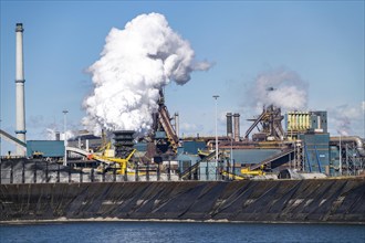 The Tata Steel steel and metallurgical plant in IJmuiden, Velsen, North Holland, Netherlands,