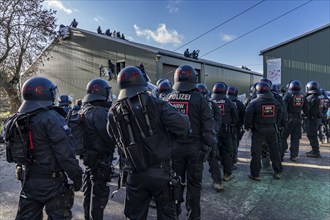 Beginning of the eviction of the Lützerath hamlet, camp of climate activists and squatters, at the