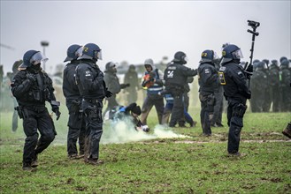 Violent clashes between thousands of demonstrators and the police, after a demonstration against