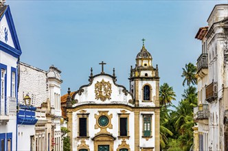 Historic houses and churches in the city of Olinda in Pernambuco, Olinda, Pernambuco, Brazil, South