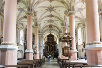 Interior view, Carmelite monastery, Beilstein, Moselle, Rhineland-Palatinate, Germany, Europe