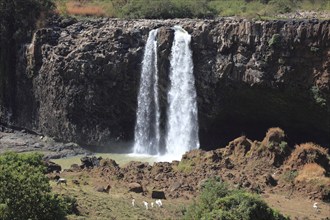 Ahamra region, the Blue Nile waterfall, in the highlands of Abyssinia, Blue Nile, Tis Issat