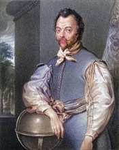 Sir Francis Drake c. 1540/3, 1596, English admiral. From the book Lodges British Portraits, 1823,