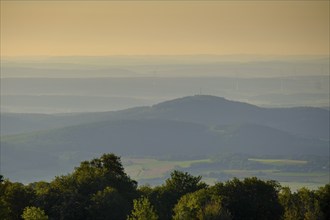 Morning light, morning mood at the juniper heaths, Hochrhönstraße, UNESCO Biosphere Reserve, near