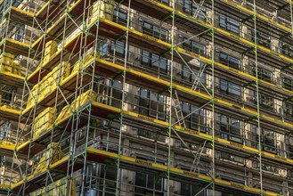 Construction site of a large building project on Huyssenallee in Essen, Huyssen Quartier,