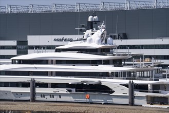 Oceanco shipyard in Alblasserdam, specialising in the construction of mega yachts, luxury yachts,