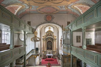 Interior of the Protestant parish church, built 1733-1748, Hauptstr. 44, Betzenstein, Upper