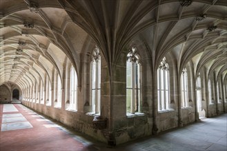 Interior view, cloister, Cistercian monastery Bebenhausen, Tübingen, Baden-Württemberg, Germany,