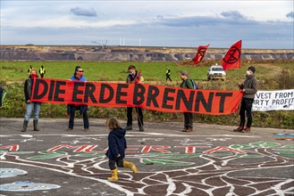 Protest action against the demolition of the village of Lützerath in the Rhenish lignite mining