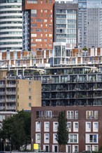 New residential tower blocks in the Katendrecht neighbourhood, Feijenoord district in Rotterdam, on