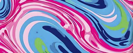 Seamless abstract pattern of vector fluid curved lines creating a dynamic ripple effect in vibrant