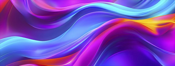 3d rendering of colorful abstract changing glass design, AI generated