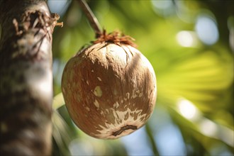 Coconut on tree. AI generated