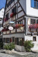 Historic half-timbered house in the old town of Ulm, Kässbohrer Haus in the fishermen's quarter,