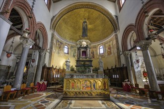 Apse in the Basilica di Santi Maria e Donato, Murano, Venice, Metropolitan City of Venice, Italy,