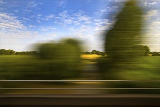 Long exposure from a moving train, Herborn, Hesse Germany