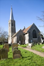 The octagonal tower of All Saints church, Wickham Market, Suffolk, England, United Kingdom, Europe