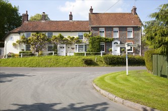 Historic houses in the village of Ramsbury, Wiltshire, England, UK